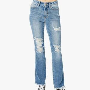 Judy Blue Women's Blue Distressed Jeans